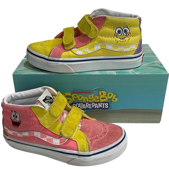 Vans Other - Vans Sponge Bob Best Friends SK-8 Mid Reissue V Kids Sneakers SZ 13.5